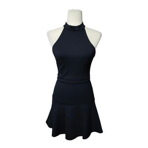 NEW Finders Keepers Navy Dress Fit Flare Bodycon‎ Mini A Line Party Size Small